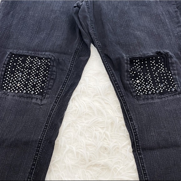 MELISSA MCCARTHY SEVEN7 Black High Waisted Studded Skinny Jeans Size 20W - Picture 10 of 12